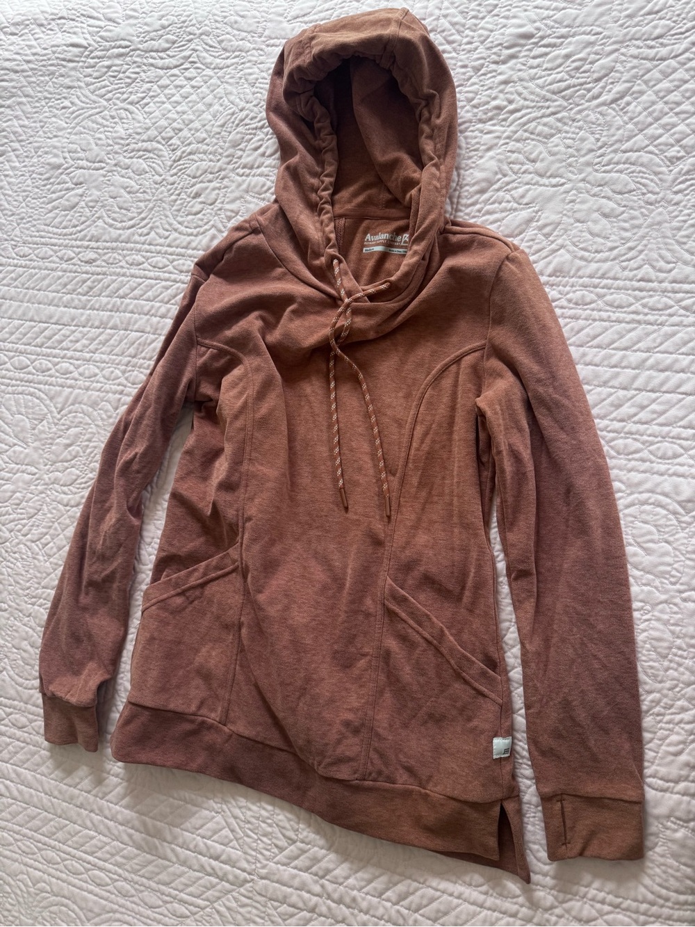 Avalanche Rust Brown Hooded Pullover Sweatshirt